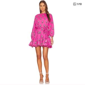RHODE Fuchsia Floral Mini Dress